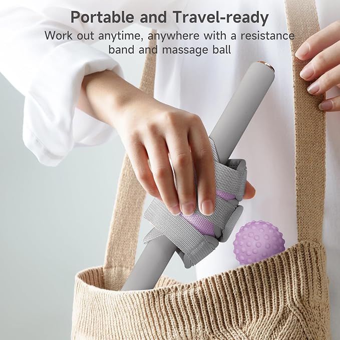 Fabric Resistance Band with Handles, 120lb Full-Body Excercise Band, Non-Slip Elastic Bands for Strength Muscle Training, Stretch Band Workout Equipment for Leg Arm Chest Core Wrist Ankle-GravixFit