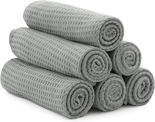S&T INC. Microfiber Gym Towels, Yoga Towel for Home and Gym Bag, 16 Inch x 27 Inch, 6 Pack-GravixFit