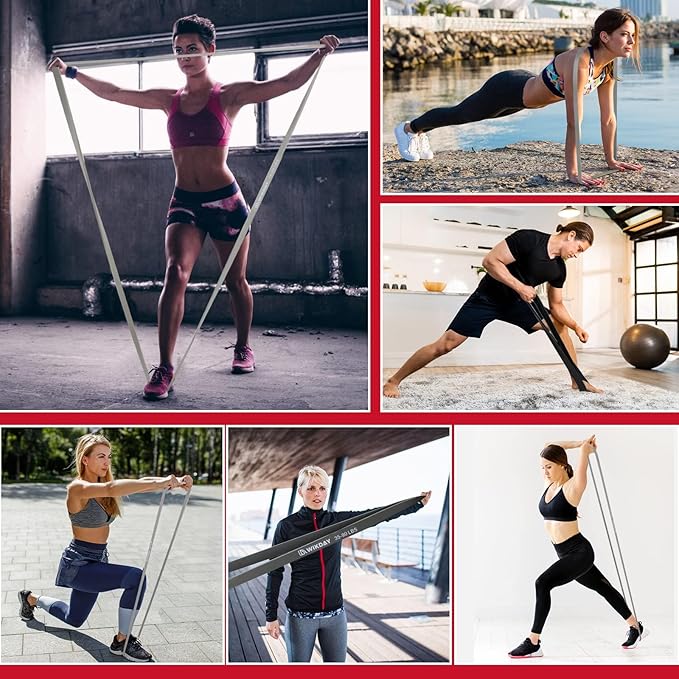 Resistance Bands for Working Out, Exercise Bands, Workout Bands, Pull Up Assistance Bands for Body Stretching Training Physical Therapy Muscle Training for Men & Women-GravixFit