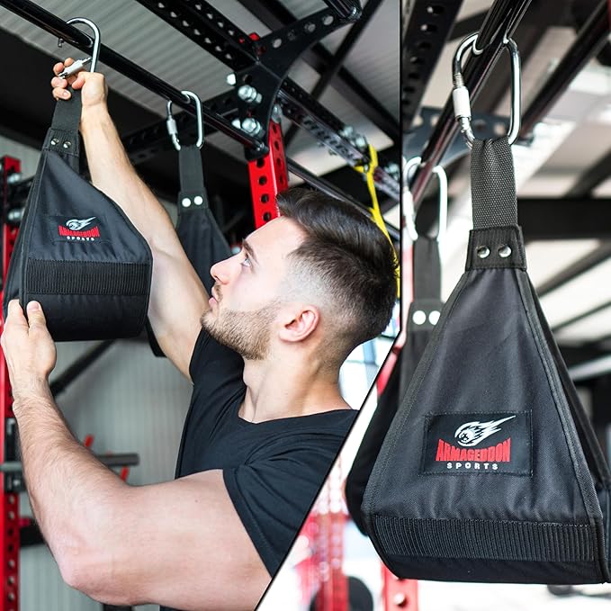 Premium Ab Slings Straps - Rip-Resistant Heavy Duty Pair for Pull Up Bar Hanging Leg Raiser Fitness - Ab Exercise Equipment, Superb Arm Padding for Abdominal Training Workout Equipment-GravixFit