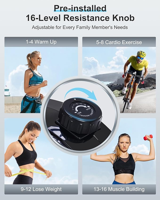 Recumbent Exercise Bike, Recumbent Bike for Home with Smart Workout APP - Recumbent Bikes with Ergonomic Backrest and Comfort Seat, 420LBS Weight Capacity, Larger Backlit Display