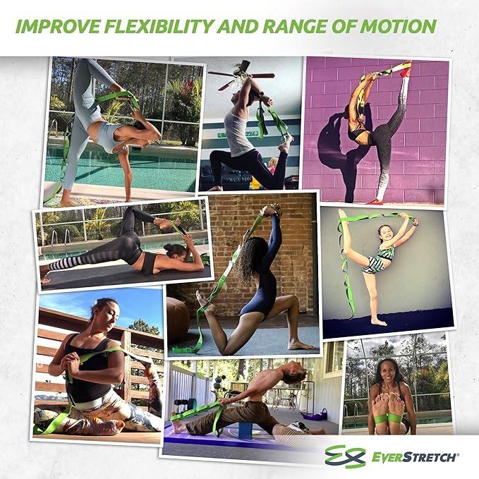 EverStretch Non-Elastic Stretching Strap with Loops - Move Freely with This Looped Stretch Strap Premium Stretch Band for Sports, Physical Therapy and Recovery from Knee Replacement Surgery.-GravixFit