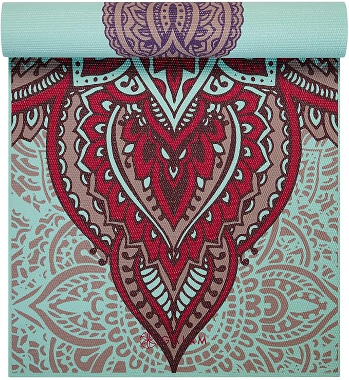 Gaiam Yoga Mat - Premium 6mm Print Reversible Extra Thick Non Slip Exercise & Fitness Mat for All Types of Yoga, Pilates & Floor Workouts (68" x 24" x 6mm Thick)-GravixFit