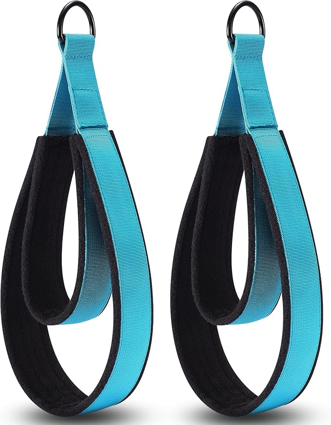 TOBWOLF Pilates Straps - Double Loop D-Ring Straps for Reformer, Padded, Home Gym Workout-GravixFit