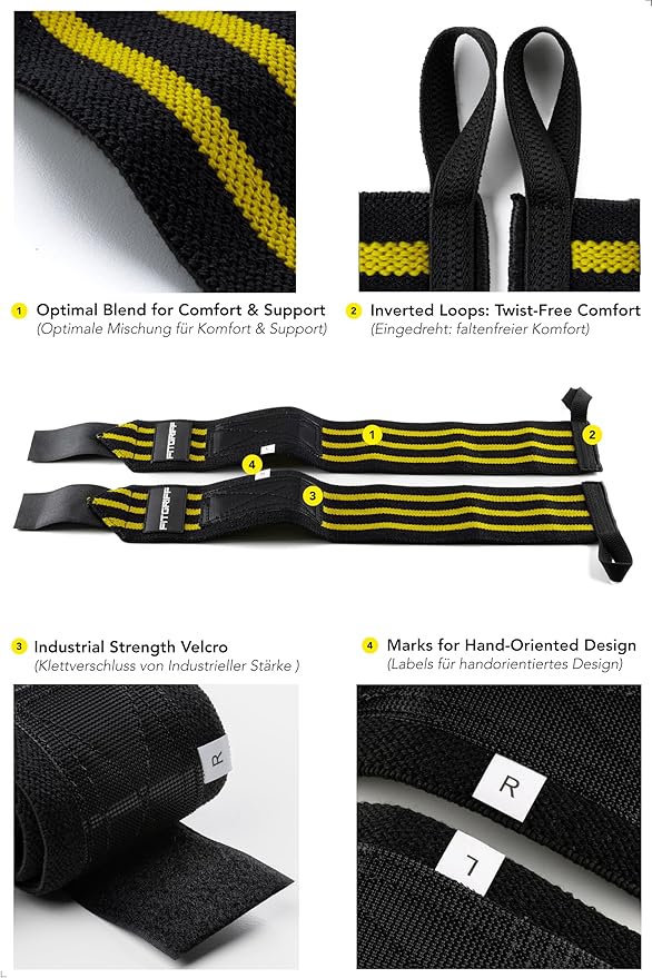 Fitgriff® Lifting Straps & Wrist Wraps (Bundle) Superior Support for Weightlifting & Gym Workouts - for Men and Women-GravixFit