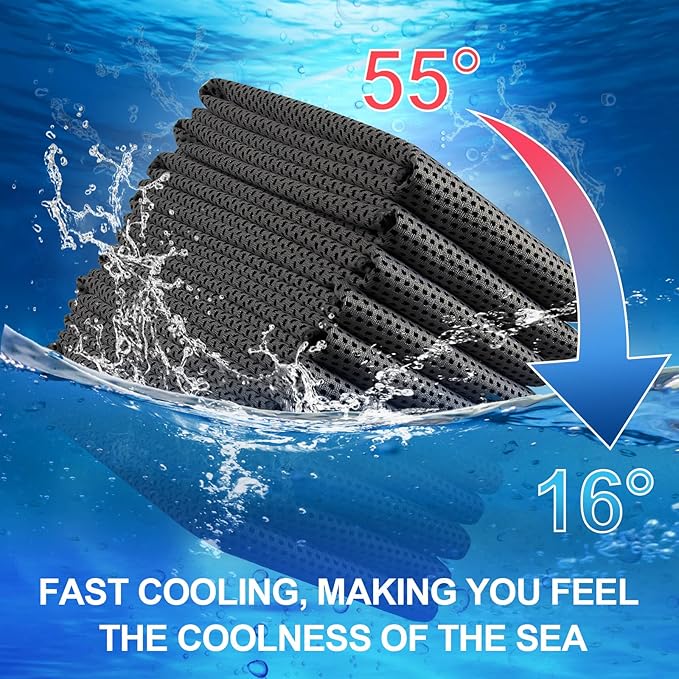 Shellwei 50 Pcs Cooling Towel 40 x 12 Inch Microfiber Workout Towels Breathable Chilly Towel Ice Cool Cold Towels Bulk Fast Drying Absorbent Sweat Rag for Neck Yoga Sports Golf Gym-GravixFit