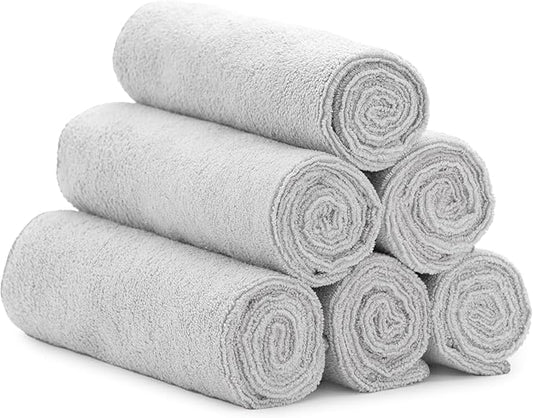 S&T INC. Microfiber Gym Towels, Yoga Towel for Home and Gym Bag, 16 Inch x 27 Inch, 6 Pack-GravixFit