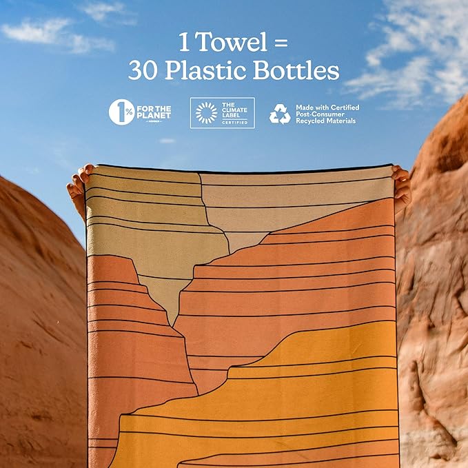 Nomadix Original Towel - Perfect for Beach, Pool, Travel, Camping, Yoga - Made with Recycled Materials - Super Absorbent - Sand Resistant-GravixFit