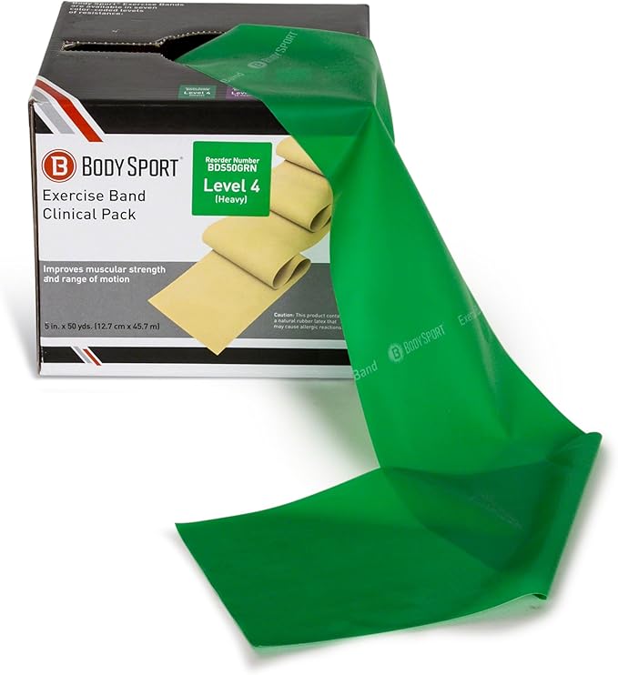 Body Sport Exercise Bands - Resistance Bands in 50 yard Rolls for Fitness, Stretching, or Physical Therapy-GravixFit