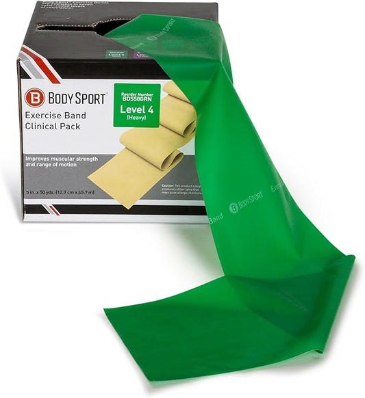 Body Sport Exercise Bands - Resistance Bands in 50 yard Rolls for Fitness, Stretching, or Physical Therapy-GravixFit