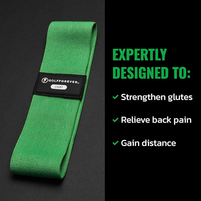 GolfForever Mini Bands Proven by Golfer Scottie Scheffler | Golf Training Premium Fitness Bands | Premium Golf Training Aid to Improve Strength Flexibility & Swing Posture | 3 Resistance Levels | 3pcs-GravixFit
