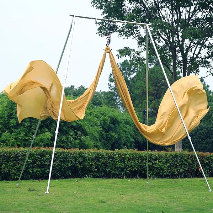 PRIOR FITNESS Aerial Silks Kit Colorful 9/15/20 Yards 40D Nylon Fabric Hammock Set With Hardware & Guide for All Levels Of Aerial Yoga Practice and Acrobatic Flying For Adults Aerial silk-GravixFit