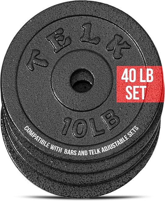 TELK – Adjustable Dumbbell Set – Home Gym Weight Set with Baked Enamel Cast Iron Plates – Space-Saving Free Weights for Strength Training-GravixFit
