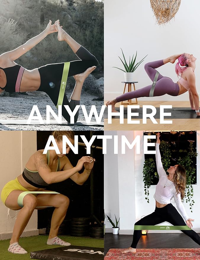 Fabric Resistance Bands for Women – 5 Level Exercise Bands Resistance Set, Resistance Bands for Working Out with Handles, Workout Bands Resistance for Women, Yoga, Pilates, Glutes, Legs,Vigor Yellow-GravixFit