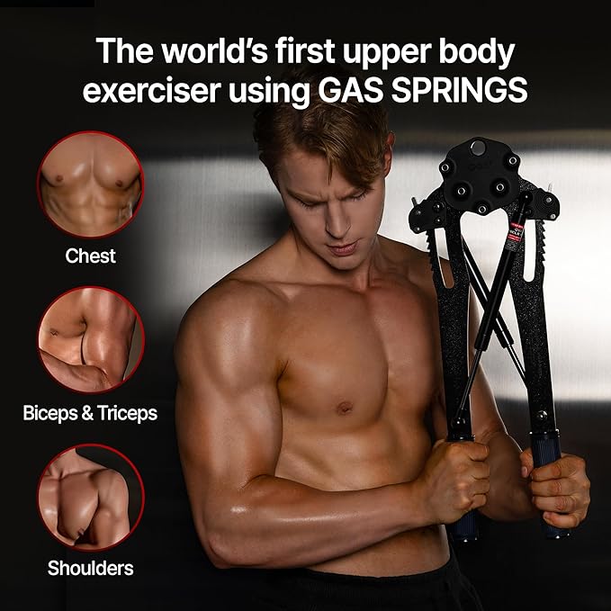 (New) GD Muscle Pump Chest Expander Upper Body Strengthener, Chest Workout for Men, Workout Equipment Shoulder Muscle Training Fitness Equipment, Arm Exerciser-GravixFit