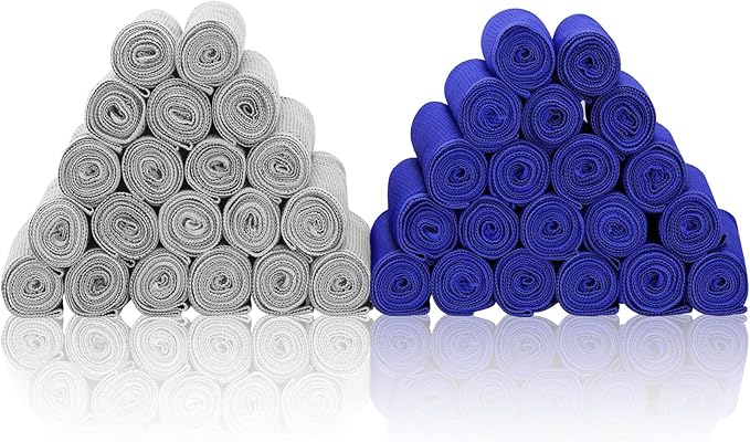 Cooling Towels 40 Pack 40"x 12", 160gsm Bulk Cool Towels, Soft Breathable, Super Absorbent, Quick Cold Towel, for Bowling, Yoga, Travel, Camping, Golf, Football, Hiking, Outdoor Work-GravixFit