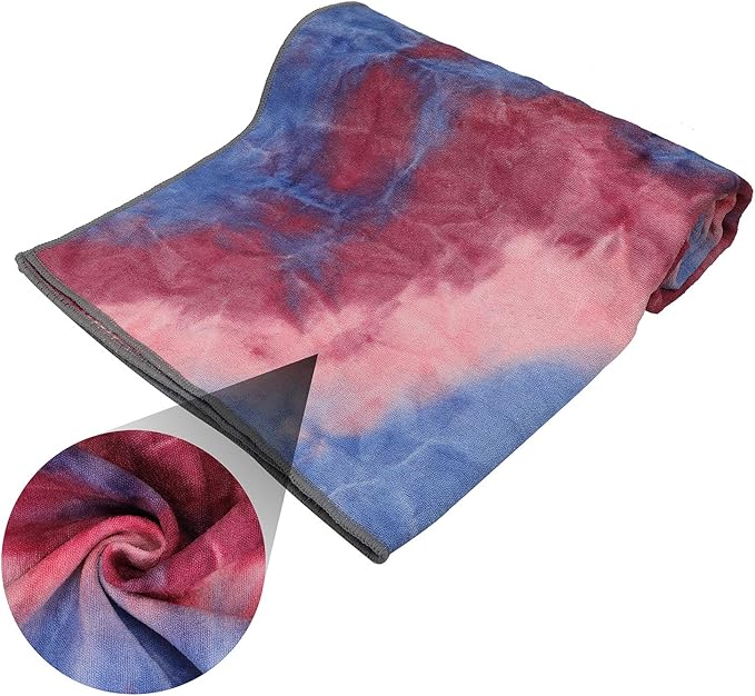Yoga Towel, Non-Slip Hot Yoga Towel Anti-Slip Waffle Texture, 100% Absorbent Odorless Microfiber Yoga Blanket, Standard Size 72 x 24 x 0.2 inches Cushion Towel for Hot Yoga, Bikram, Pilates1-GravixFit