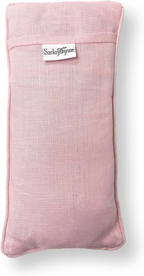 Organic Linen Eye Pillow - Lavender & Flaxseed for Relaxation, Yoga, Stress Relief - Microwavable Heating Pad & Cool Compress - Made in USA - Gifts for Meditation-GravixFit