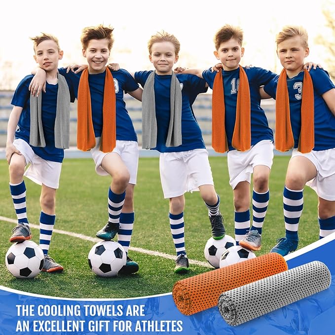 Hosuly 30 Pack Cooling Towels, 40"x12" Ice Breathable Soft Chilly Sweat Rag Microfiber Workout Rags for Gym Cooling Towels for Neck and Face for Yoga Golf Sport Running-GravixFit