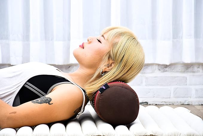 Leewadee Small Yoga Bolster – Shape-Retaining Cervical Neck Roll, Tube Pillow for Comfortable Reading, Kapok Filling, 22 x 6 x 6 inches-GravixFit