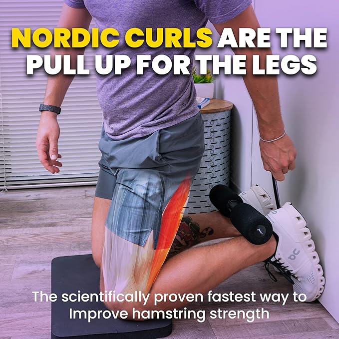NordStick Nordic Hamstring Curl Strap - Original Nord Stick Exercise Set for Home and Travel - 5 Second Set Up-GravixFit