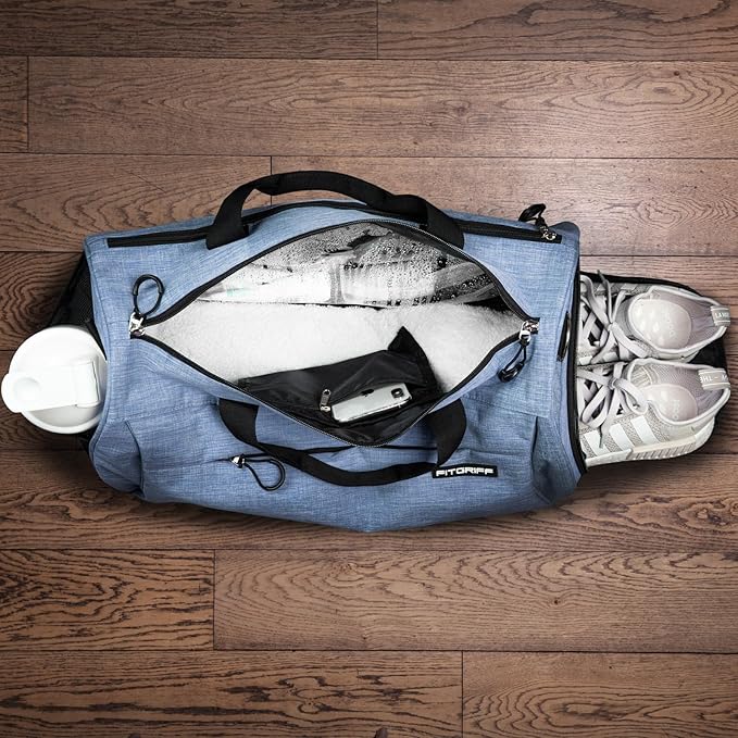 Fitgriff® Gym Bag for Men & Women with Shoe & Wet Compartment - Duffle Bag for Travel, Sports, Fitness & Workout-GravixFit