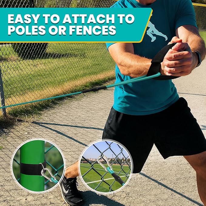 Baseball Pitching Resistance Bands - 15/30 Lb Softball Pitching Trainer, Resistance Bands for Arm Strength, Ideal for Training, Warm-Ups & Beginner Learning-GravixFit