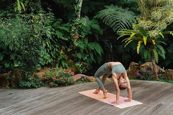 Yoga Design LAB | The Hand Towel | Premium Non Slip Hand Towel | Designed in Bali | Colorful Eco Printed + Quick Dry + Soft | Hot Yoga, Bikram, Ashtanga, Sport, Barre, Travel (Pearl)-GravixFit