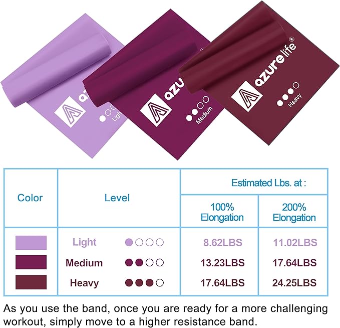 Resistance Bands,Professional Long Non-Latex Elastic Stretch Bands,Exercise Bands for Physical Therapy, Yoga, Pilates, Rehab, at-Home or The Gym Workouts, Strength Training-GravixFit