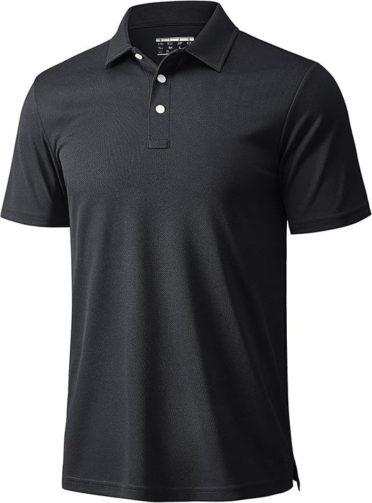 MAGCOMSEN Men's Polo Shirts 3 Buttons Casual Work T Shirts Quick Dry Short Sleeve Golf Shirt Pique Jersey Outdoor Performance-GravixFit