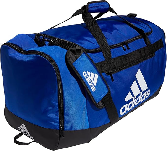 adidas Unisex Defender 4.0 Gym Duffel Bag for Men and Women, Team Royal Blue, Large (110L)-GravixFit