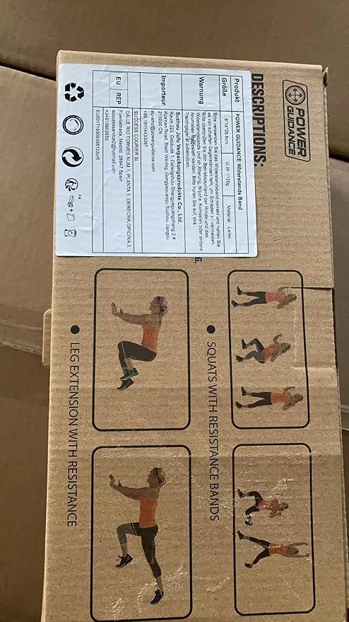 POWER GUIDANCE Pull Up Assist Bands - Stretch Resistance Band - Mobility Band - Powerlifting Bands - by Perfect for Body Stretching, Powerlifting, Resistance Training-GravixFit