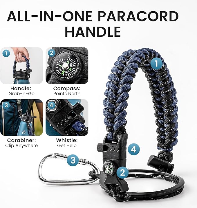 32oz Insulated Water Bottle, Triple Wall Vacuum Stainless Steel Water Bottles - Keeps Cold 48H, Reusable Metal water flask Jug for Gym, Sports, Camping, Hiking,Travel, Midnight Blue Speckle-GravixFit