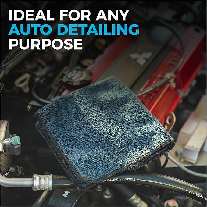 The Rag Company - All-Purpose Microfiber Terry Cleaning Towels - Commercial Grade, Highly Absorbent, Lint-Free, Streak-Free, Kitchens, Bathrooms, Offices, 300gsm, 16in x 16in, Grey (12-Pack)-GravixFit