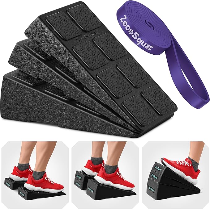 Squat Wedge - Squat Wedge Block 520 LBS Weight Capacity - Slant Board for Calf Stretching - Calf Stretcher Slant Board - yoga blocks-GravixFit