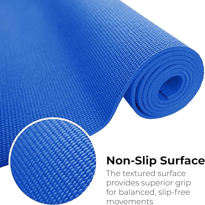 Hello Fit 10-Pack Yoga Mat, 68" x 24" Non Slip Exercise Mat, 4mm Thick Gym Mat for Fitness and Stretching, Bulk Non Toxic Yoga Mats for Schools and Studios-GravixFit