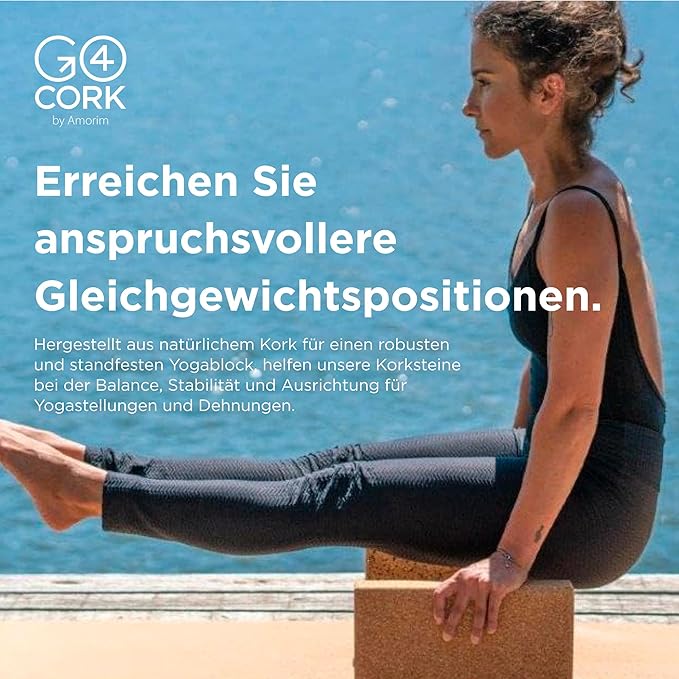 Go4Cork Cork Yoga Block for Yoga, Pilates & Meditation | Non-Slip, Hypoallergenic, Sustainable, Non-Toxic Yoga Block-GravixFit