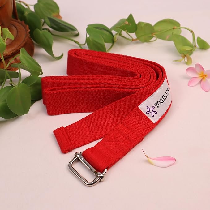 Yoga Strap - Adjustable D-Ring Buckle Yoga Belt for Pilates, Gym Workouts, and Physical Therapy | Improves Sitting Posture for Women & Men-GravixFit
