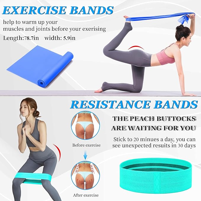 Yoga Wheel Set, Wheel Foam Roller with Back Cracker Roller for Pain Relief & Deep Tissue Massage and Stretching 500lbs Capacity, Trigger Point Therapy Massage Ball, Yoga Blocks 2 Pack with Strap-GravixFit