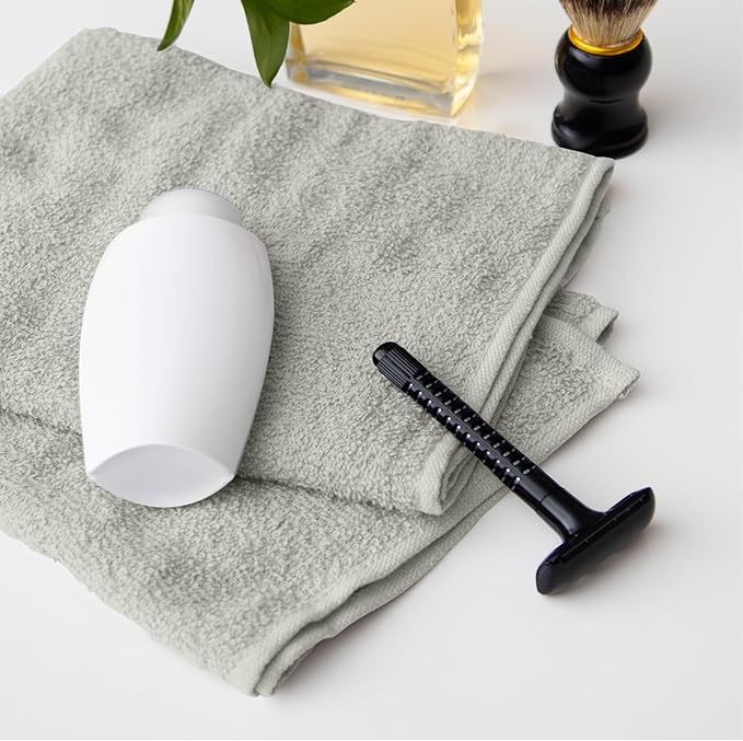 Avalon Salon Towel - Silver Hand Towels Bulk Pack of 24-100% Cotton Absorbent Spa, Facial & Gym Towels for Working Out - 16x27 Inches (Not Bleach Proof)-GravixFit