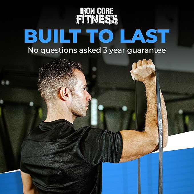 Pull Up Assistance Resistance Bands - Long Loop Power Bands for Men and Women - Strength Power Flexibility Training at Home & Gym - Ebooks & Workout Chart Included by Iron Core Fitness-GravixFit