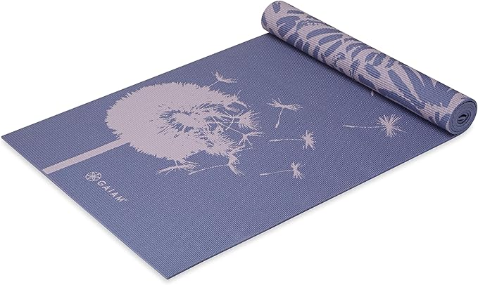 Gaiam Yoga Mat - Premium 6mm Print Reversible Extra Thick Non Slip Exercise & Fitness Mat for All Types of Yoga, Pilates & Floor Workouts (68" x 24" x 6mm Thick)-GravixFit