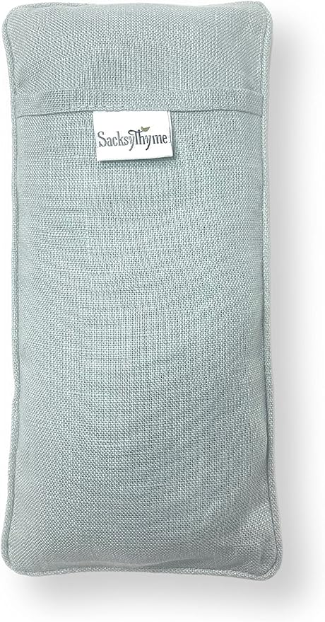 Organic Linen Eye Pillow - Lavender & Flaxseed for Relaxation, Yoga, Stress Relief - Microwavable Heating Pad & Cool Compress - Made in USA - Gifts for Meditation-GravixFit