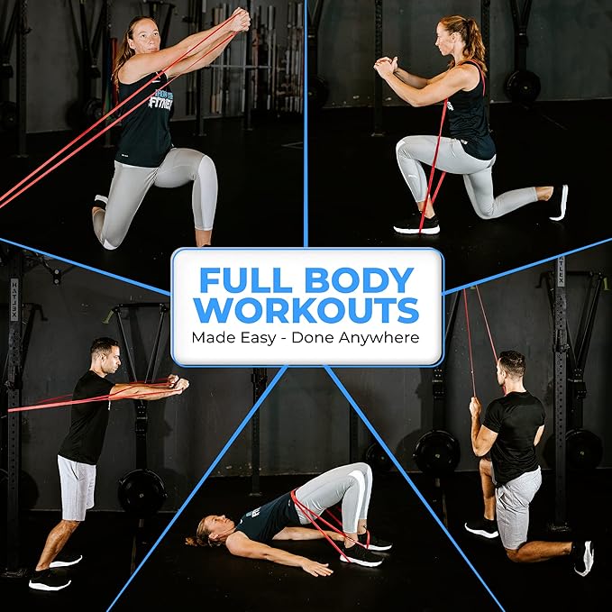 Pull Up Assistance Resistance Bands - Long Loop Power Bands for Men and Women - Strength Power Flexibility Training at Home & Gym - Ebooks & Workout Chart Included by Iron Core Fitness-GravixFit