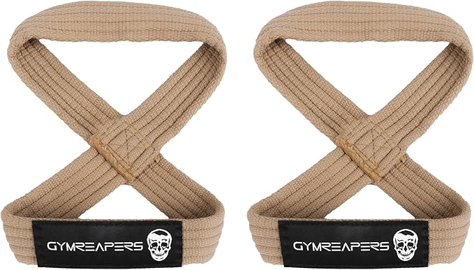Gymreapers Figure 8 Lifting Straps For Deadlift, Powerlifting, Strongman, & Cross Training Strong Weightlifting Wrist Straps For Men, Women-GravixFit