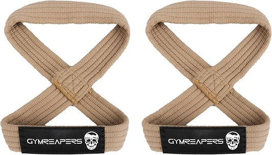 Gymreapers Figure 8 Lifting Straps For Deadlift, Powerlifting, Strongman, & Cross Training Strong Weightlifting Wrist Straps For Men, Women-GravixFit