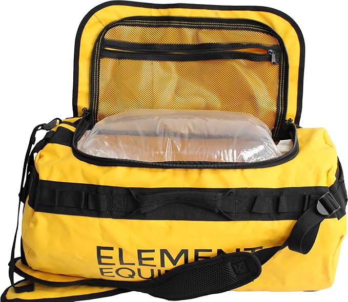 Element Equipment Trailhead Duffel Bag Shoulder Straps Waterproof Yellow Small-GravixFit