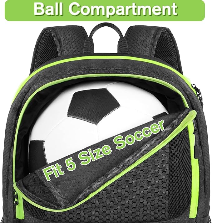 YOREPEK Soccer Backpack,Soccer Bag with Ball Holder, Water resistant Sport Equipment Bags Fit Basketball Volleyball Football-GravixFit