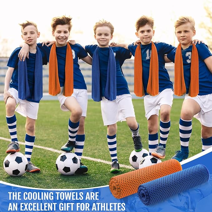 Hosuly 30 Pack Cooling Towels, 40"x12" Ice Breathable Soft Chilly Sweat Rag Microfiber Workout Rags for Gym Cooling Towels for Neck and Face for Yoga Golf Sport Running-GravixFit