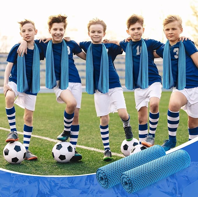 Hosuly 30 Pack Cooling Towels, 40"x12" Ice Breathable Soft Chilly Sweat Rag Microfiber Workout Rags for Gym Cooling Towels for Neck and Face for Yoga Golf Sport Running-GravixFit